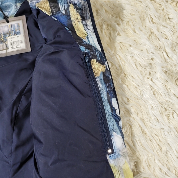Dolcezza Paint Stroke Padded Gilet, Blue Multi Size Medium - Picture 10 of 16